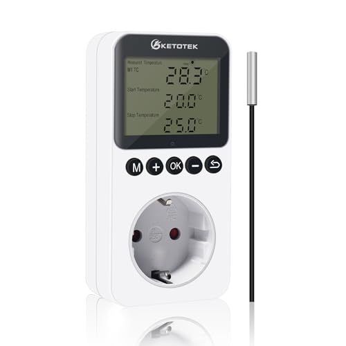KETOTEK Digital Thermostat Steckdose Tag...