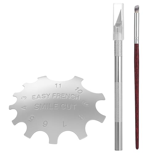 3 Stück French Nails Schablone,Maniküre...