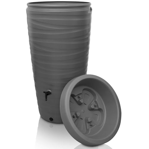 YourCasa Regentonne 240 Liter [Wave Design]...