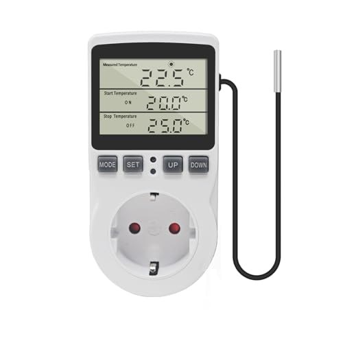 KETOTEK Temperaturregler Steckdose 230V mit...