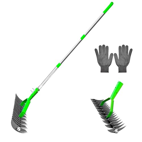 3-Section Handle Tube thatch Rake Rasenrechen...