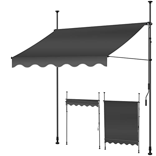 KESSER® Klemmmarkise mit Handkurbel Balkon |...