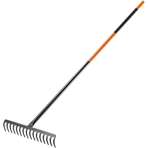 KADAX Rechen, Gartenharke aus Metall, breite...
