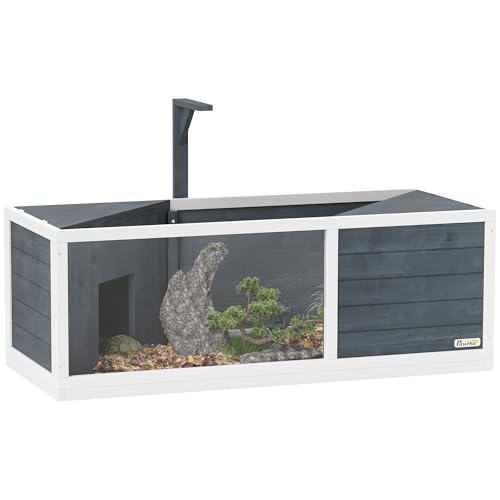 PawHut Schildkrötenhaus aus Holz,...