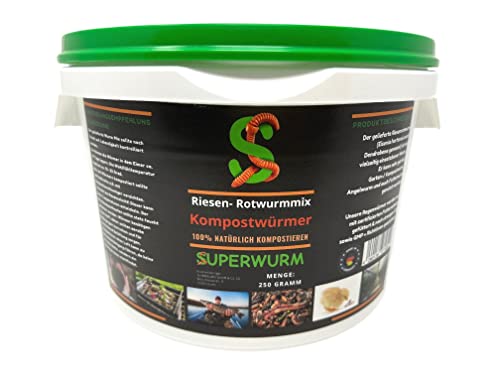 Kompostwurm-Mix 250g (ca.300 St.) -...