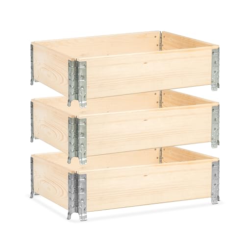 gardivo Hochbeet 80 x 60 x 20 cm - 3-teilig...