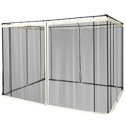 Outsunny Moskitonetz für 3x3 Pavillon 4...