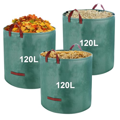3 x 120L Gartenabfallsack Stabil, Gartensack...