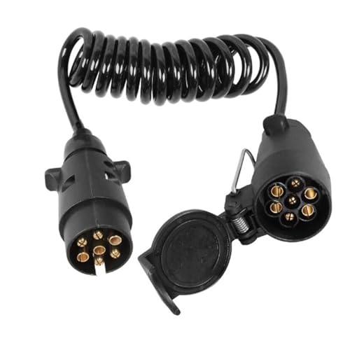 JVJ 2.0m Anhängerkabel 7 Polig Spiralkabel 7...