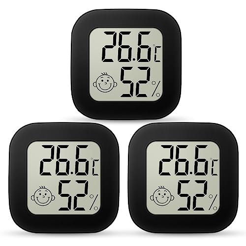 Ainiv Mini LCD Thermometer, 3 Stück Digital...