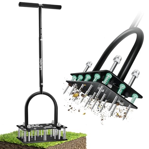 VIBINHO Rasenlüfter, 15 Zinken Aerifizierer...