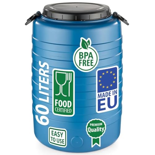 F & R Regentonne 60l mit Griffen mit Deckel...