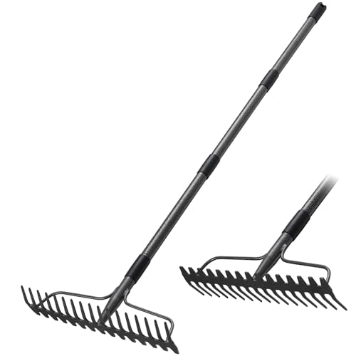 Gartenrechen, Gartenharke mit Stiel 190 cm...