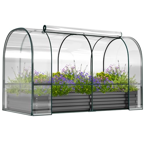 SUNYRISY Hochbeet Metall mit PVC...