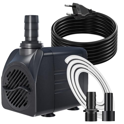 Springbrunnenpumpe 16W 800L/H Teichpumpe Mit...