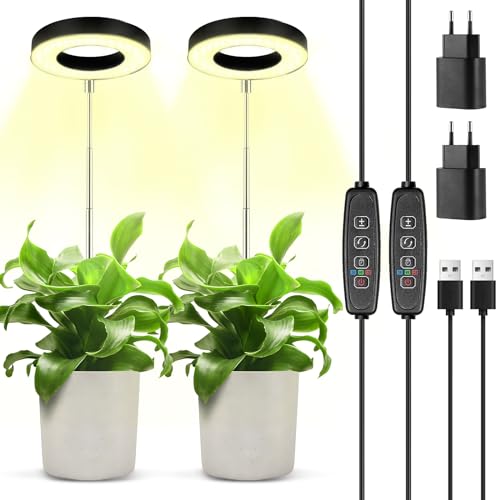 POWZOO 2 Stück Pflanzenlampe LED...