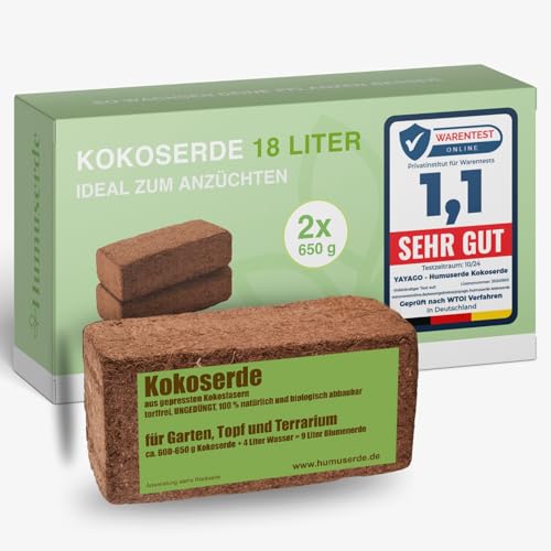 Humuserde I Kokoserde für Pflanzen 2 x 650g...