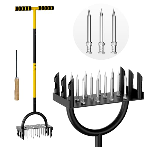 2-in-1 Rasenlüfter 110cm,Aerifizierer für...