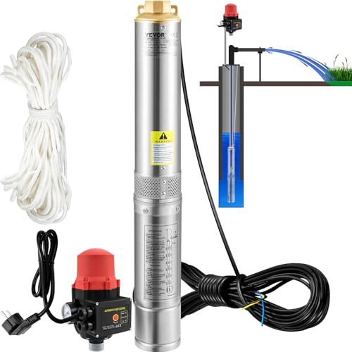 VEVOR 3,5' Tiefbrunnenpumpe 750W Brunnenpumpe...