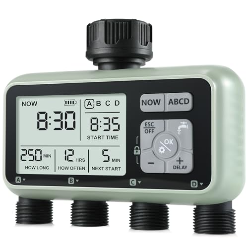CROSOFMI Bewässerungscomputer 4 Ausgänge...