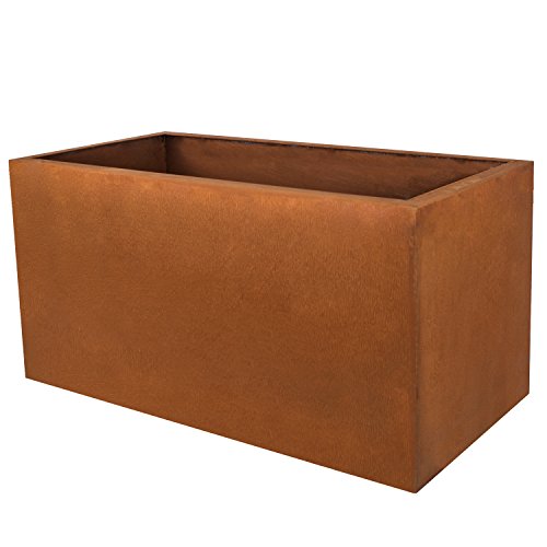 Köhko® Designer-Pflanztrog aus Cortenstahl...