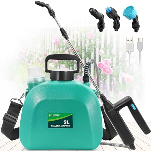 SYLSTAR Drucksprüher 5 Liter, Elektrischer...