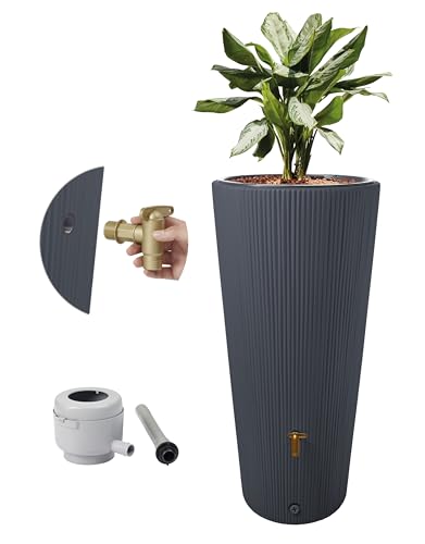 4rain Vaso 2in1 Decor Regentonne 220 Liter...