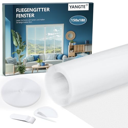 YANGTE Fliegengitter für Fenster-150 x 180...