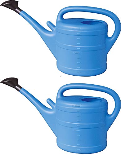 2X Gießkanne 10L HELLBLAU + 1x BILDMAGNET!...