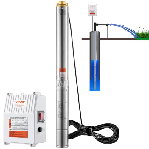 VEVOR Tiefbrunnen-Tauchpumpe, 1500 W, 230 V,...