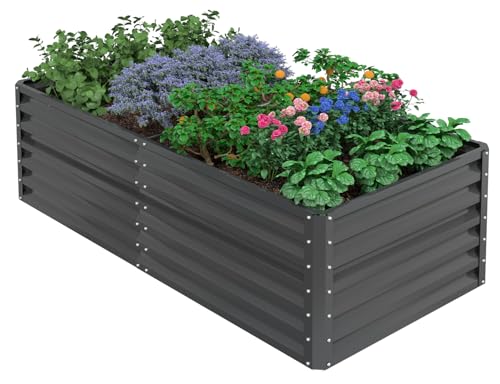 UDPATIO Hochbeet aus Metall,180x60x90 cm,...