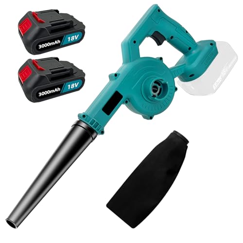 Akku-Laubsauger mit 2 3000mAh Batterien und...