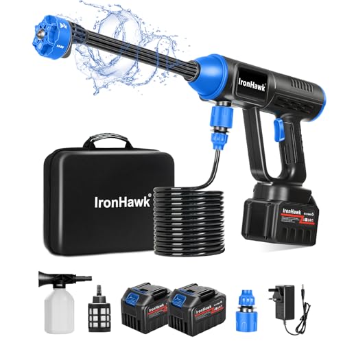 IronHawk Akku-Hochdruckreiniger Kabellos –...