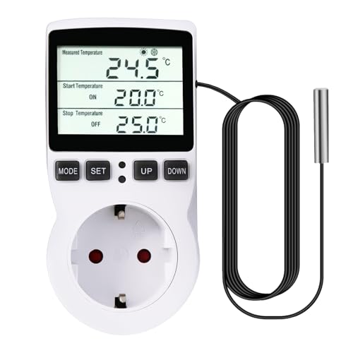 Digitaler Temperaturregler, 250V Steckdosen...