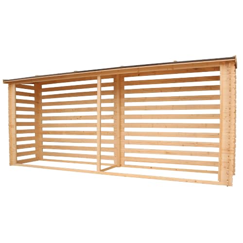 TIMBELA Holz Kaminholzregal M203 -...
