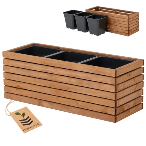 Blumenkasten Holz für Garten Balkon Terrasse...