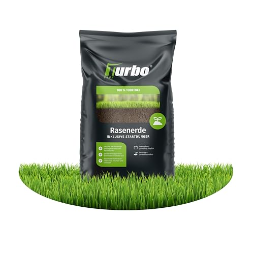 Rasenerde 30L, 100% torffrei, Turbogrün, Mit...