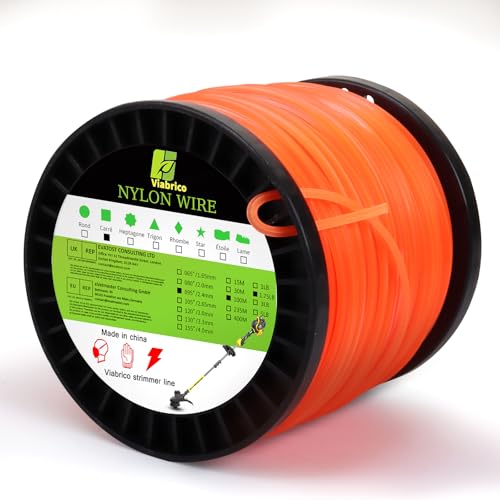 Viabrico Mähfaden Trimmerfaden 2.4mm x 100m,...