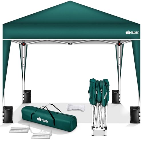tillvex Pavillon 3x3m wasserdicht + 4er Set...