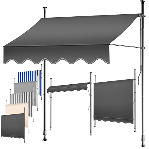 KESSER® Klemmmarkise mit Handkurbel Balkon |...