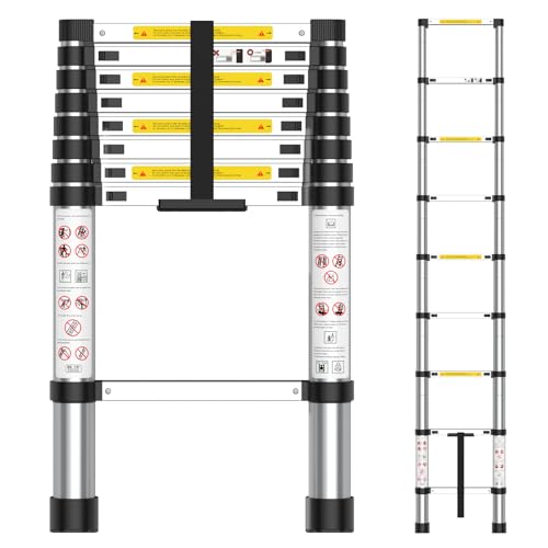 arvioo Teleskopleiter, Ausziehleiter mit 9...