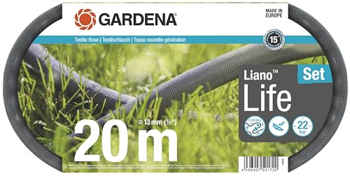 Gardena Liano Life Textilschlauch 1/2 Zoll,...