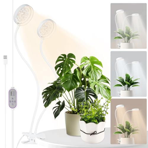 Pflanzenlampe LED Vollspektrum, 2 Köpfe...