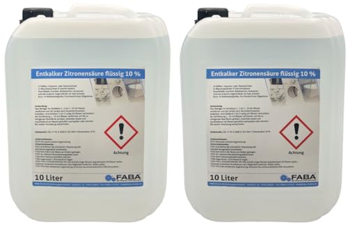 FABA Entkalker flüssig 2 x 10 Liter,...