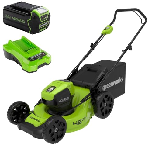 Greenworks 40V Akku Rasenmäher GD40LM46HPK4,...