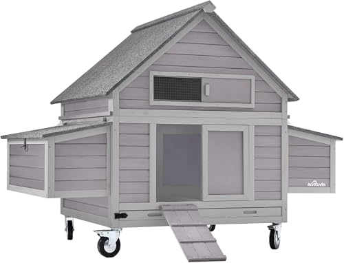 Aivituvin Hühnerstall mit Rädern,...