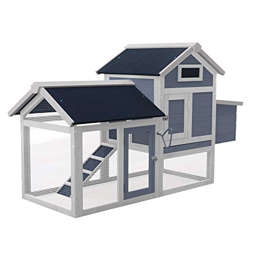 Wiltec Hühnerstall 1520 x 520 x 920 mm grau...
