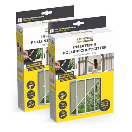 EASYmaxx Fliegengitter für Fenster mit...