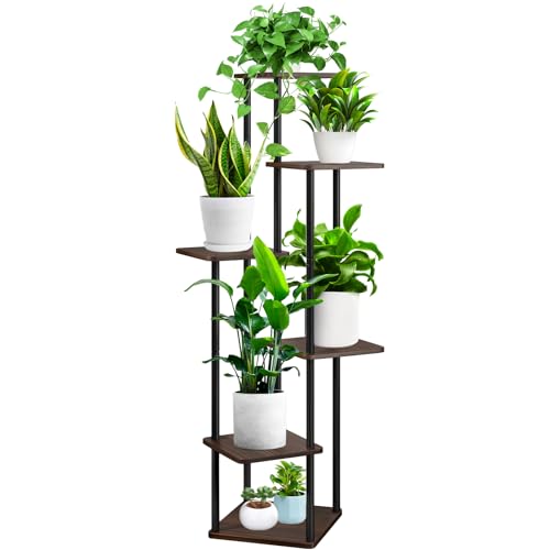 YOCOMEY 6-Tier Hölzern Blumenregal...