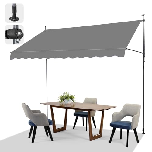 LEADZM Klemmmarkise,Balkon Markise ohne...